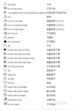 水洗標(biāo)標(biāo)識(shí)解讀